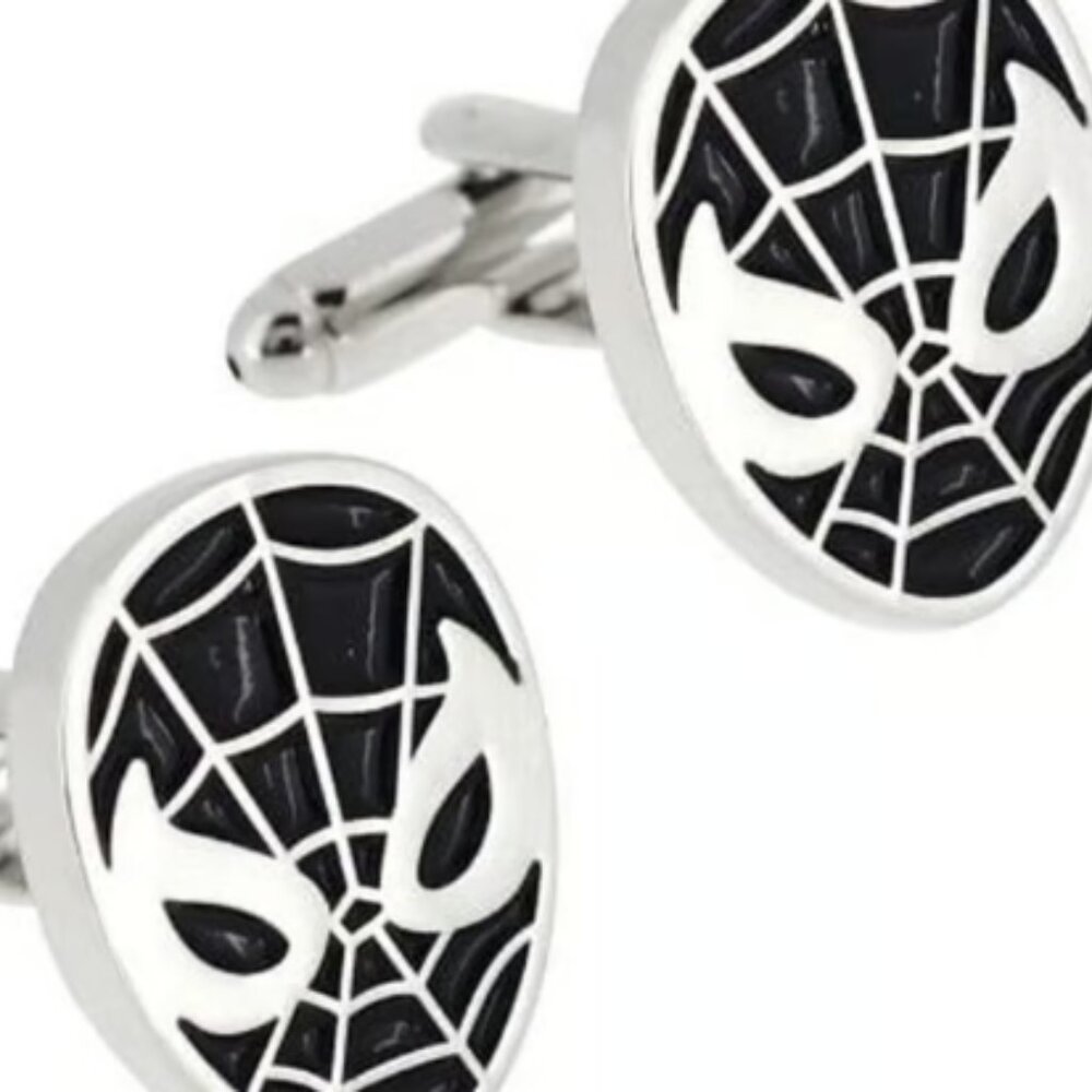 spider-man black cufflinks